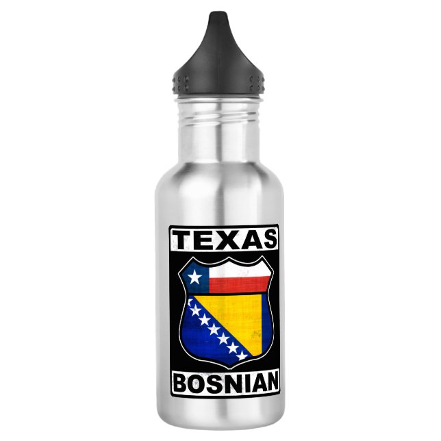Texas Bosnian American Water Bottle (Left)