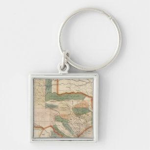 Texas, By David H Burr Keychain