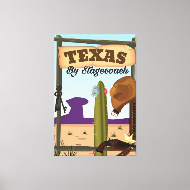 Texas By Stagecoach Canvas Print (Front)