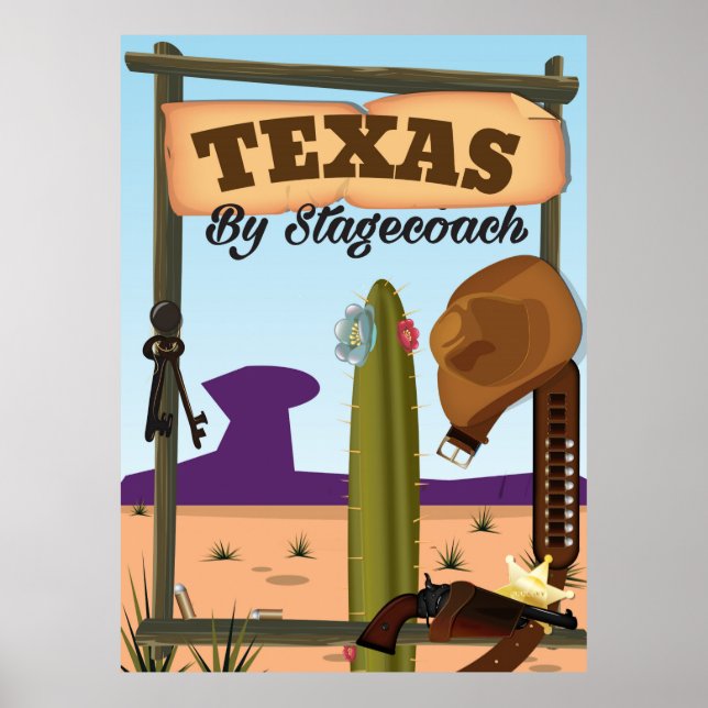 Texas By Stagecoach Poster (Front)