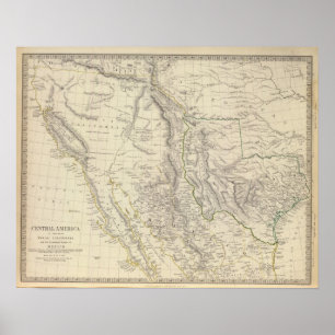 Texas, Calif, N Mexico Poster