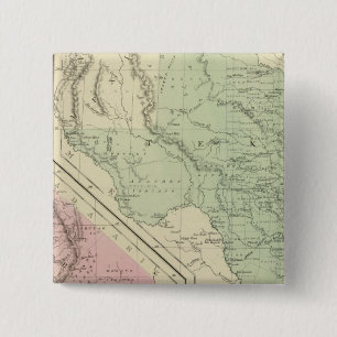 Texas, California 2 Inch Square Button