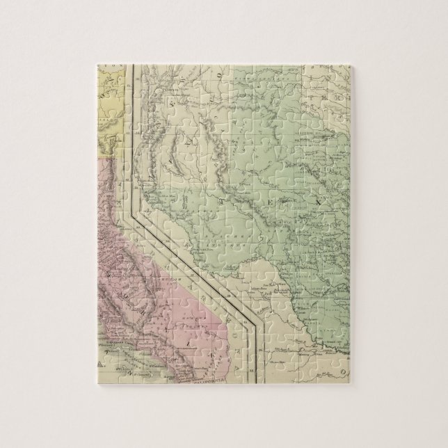 Texas, California Jigsaw Puzzle (Vertical)