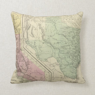 Texas, California Throw Pillow