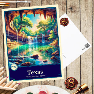 Texas   Carte postale ombragée style Anime