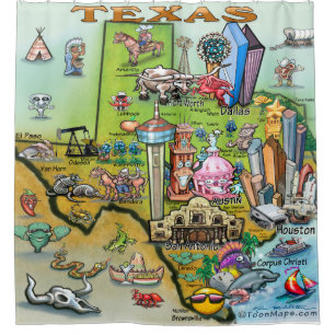 Texas Cartoon Map