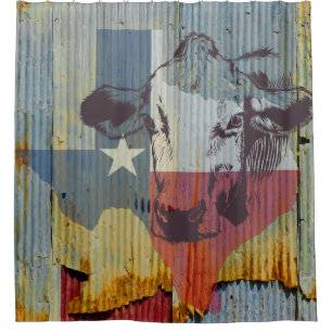 Texas Cattle Ranch House shower curtain