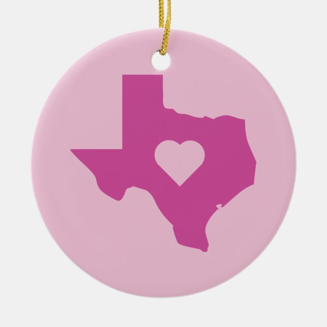 Texas Ceramic Ornament (Front)