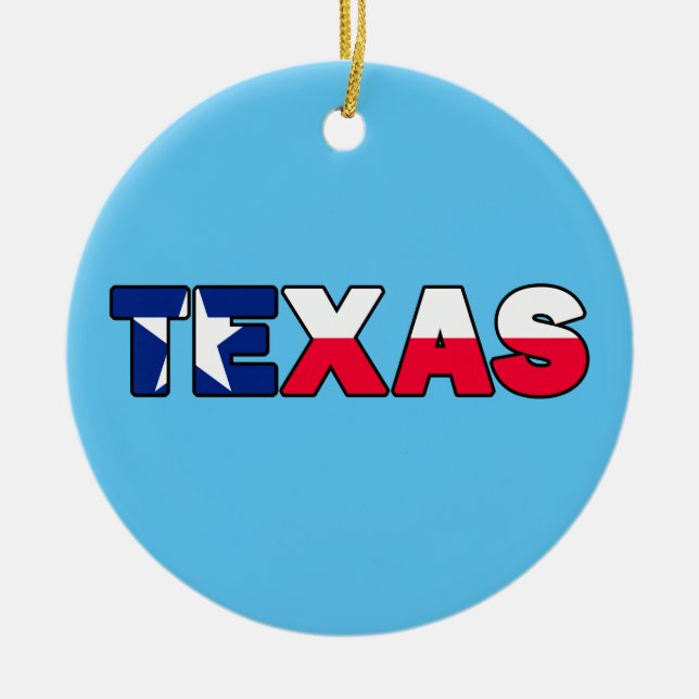 Texas Ceramic Ornament (Front)