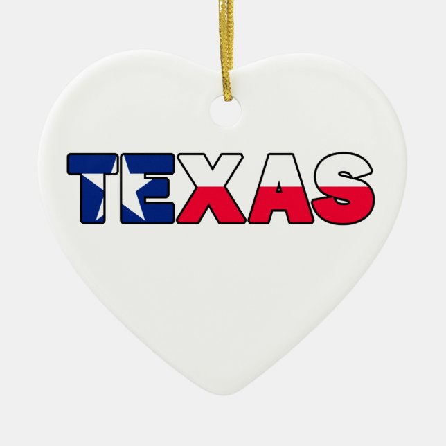 Texas Ceramic Ornament (Front)