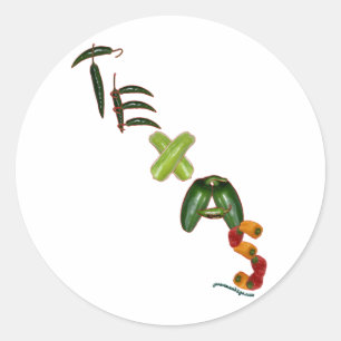 Texas Chili Peppers Classic Round Sticker