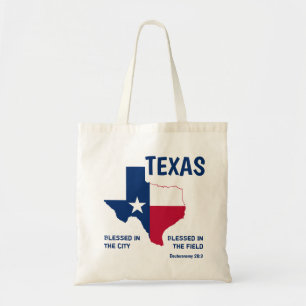 TEXAS Christian Scripture Blessed Tote Bag
