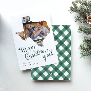 Texas Christmas Home State Multi Photo Collage Holiday Card
