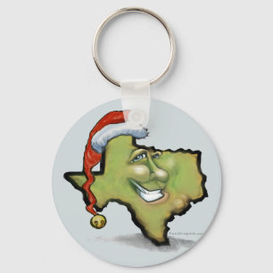 Texas Christmas Keychain