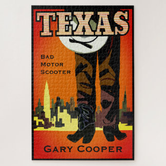 Texas City Cowboy Jigsaw Puzzle