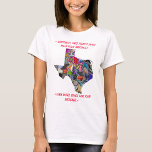 Texas Colourful Customizable T-Shirt - Customized