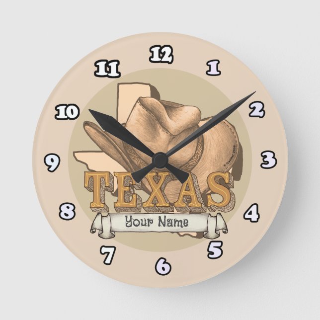 Texas cowboy  clock (Front)