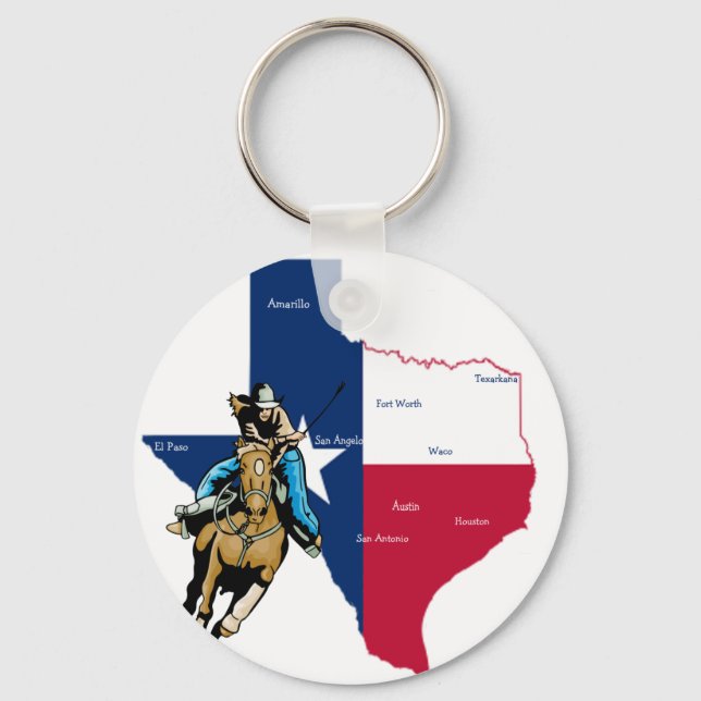 Texas Cowgirl Keychain (Front)