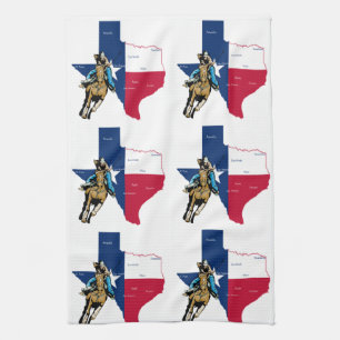 Texas Cowgirl Kitchen Towel