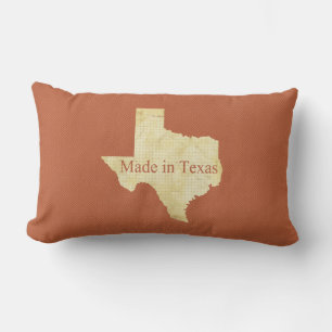 Texas Cream and Rusty Red Lumbar Throw Pillow