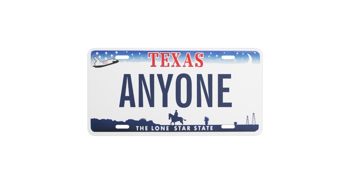 Texas Custom License Plate Zazzle