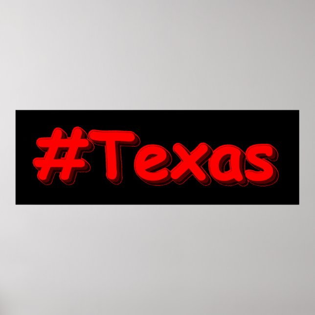 "#Texas " Cute Design. Buy Now Poster (Front)
