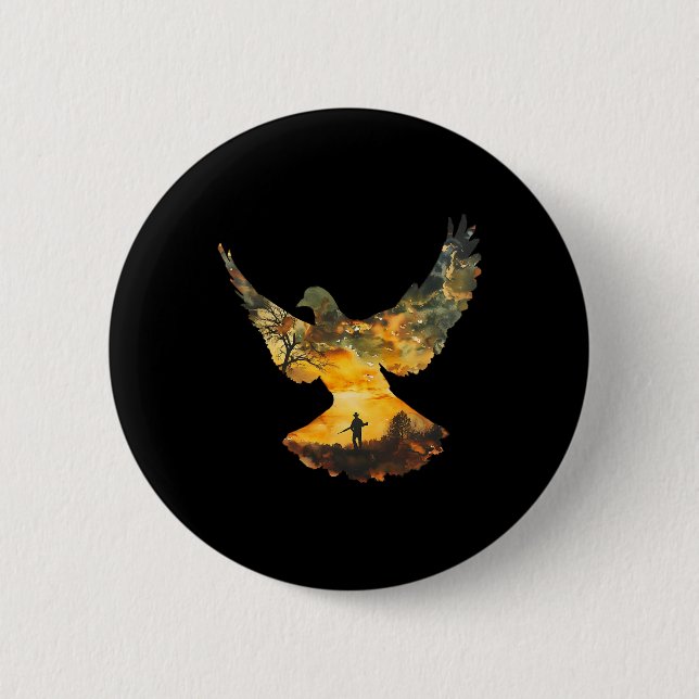 Texas Dove Hunting I Dove Hunter  2 Inch Round Button (Front)