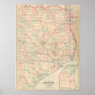 Texas, Eastern Portion Poster
