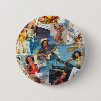 Texas Eclectic " Cowgirl Collection No. 2 Inch Round Button