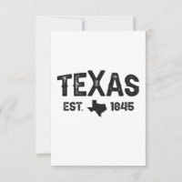 Texas Est 1845 American State Patriotic Gift