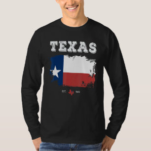 Texas Est 1845 Proud Texan Patriotic Republic Of T T-Shirt