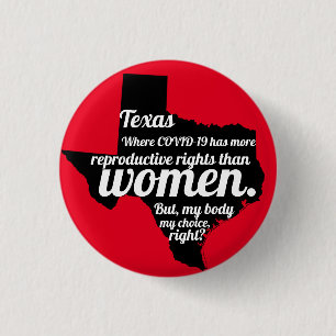 Texas Feminist Virus Custom 1 Inch Round Button