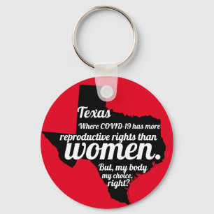 Texas Feminist Virus Custom Keychain