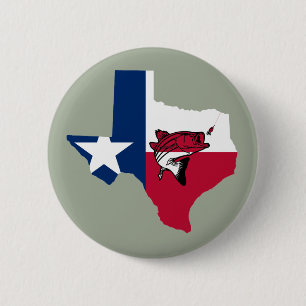 Texas Fishing 2 Inch Round Button