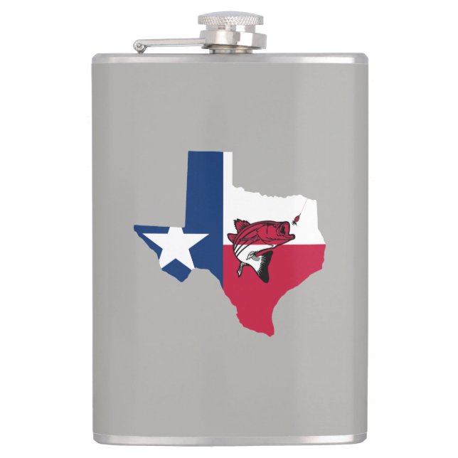 Texas Fishing Hip Flask (Front)