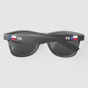Texas flag 100% UV black sunglasses with monogram