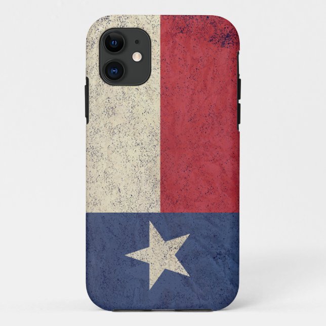 Texas Flag Aged Case-Mate iPhone Case (Back)