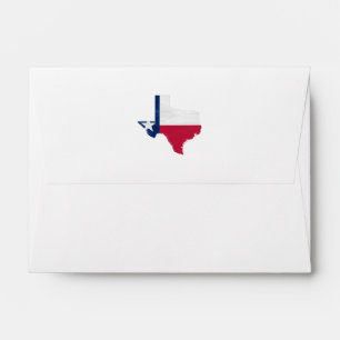 Texas flag and map envelope