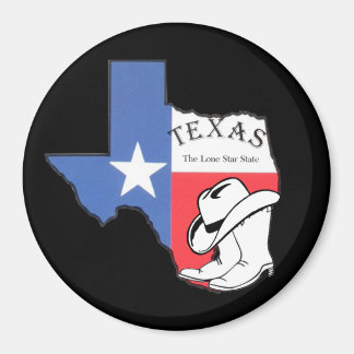Texas: Flag and Silhouette of Texas, Magnet