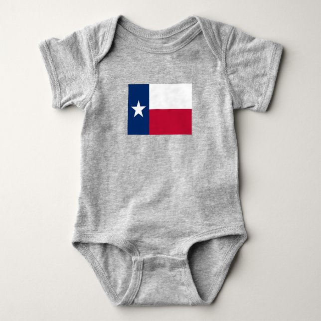 Texas flag baby bodysuit (Front)