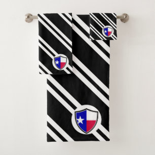 Texas flag bath towel set