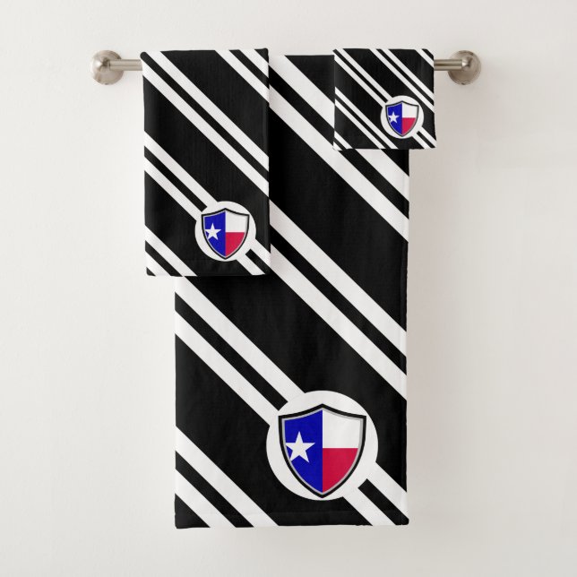 Texas flag bath towel set (Insitu)
