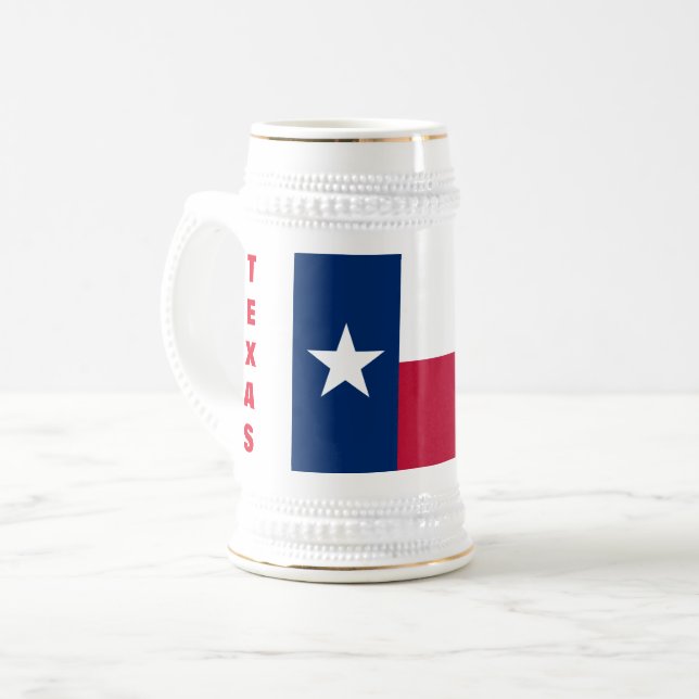 TEXAS FLAG BEER STEIN (Front Left)