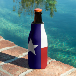 Texas flag bottle coozy cooler
