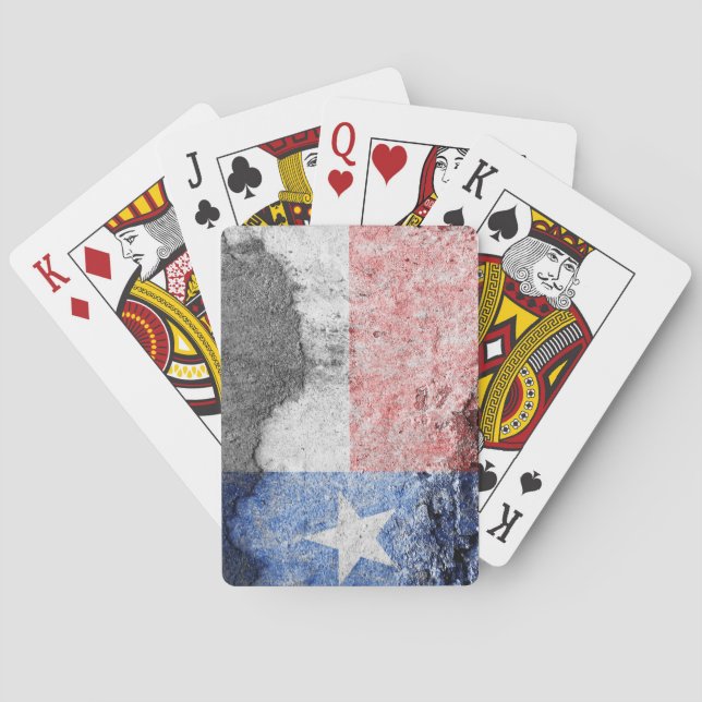 texas flag brick wall playing cards (Back)