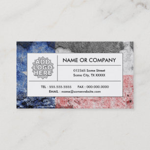 texas flag business card