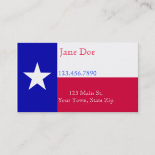 Texas Flag Business Cards