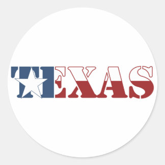 Texas flag classic round sticker
