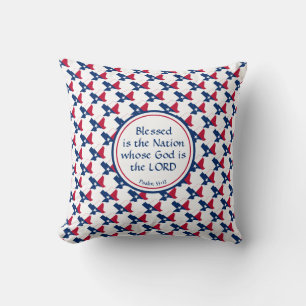 TEXAS Flag Custom Scripture Throw Pillow