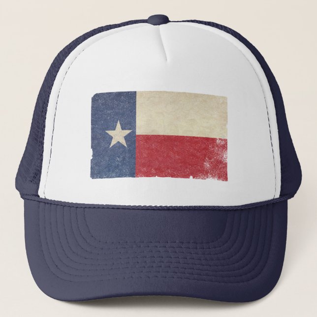 Texas Flag, Distressed Trucker Hat (Front)